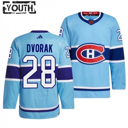 Montreal Canadiens Trikot Christian Dvorak 28 Adidas 2022-23 Blau Reverse Retro 2.0 Authentic - Kinder